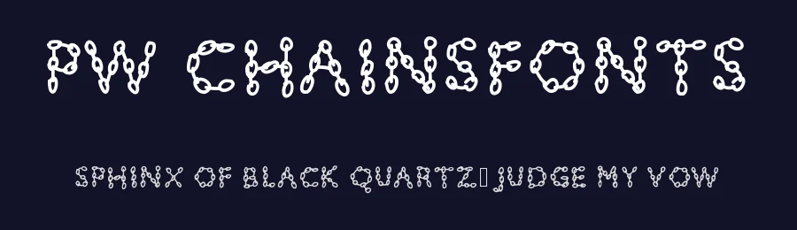 PW Chainsfonts by Peax Webdesign — Decorative Font — thumbnail 2