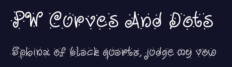 PW Curves And Dots by Peax Webdesign — Decorative Font — thumbnail 2