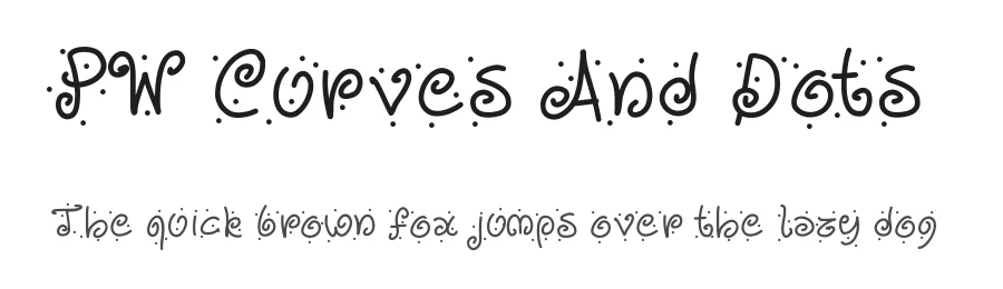 PW Curves And Dots by Peax Webdesign — Decorative Font