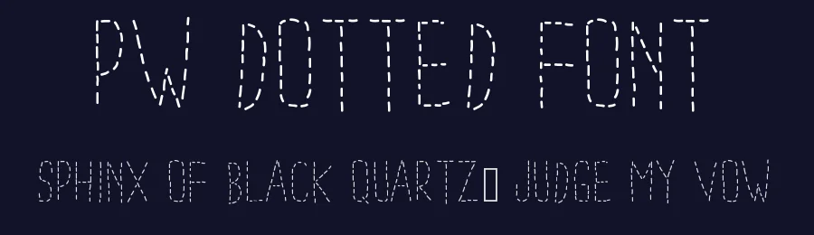 PW Dotted Font by Peax Webdesign — Decorative Font — thumbnail 2
