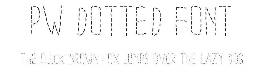 PW Dotted Font