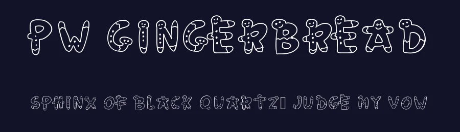 PW Gingerbread by Peax Webdesign — Decorative Font — thumbnail 2