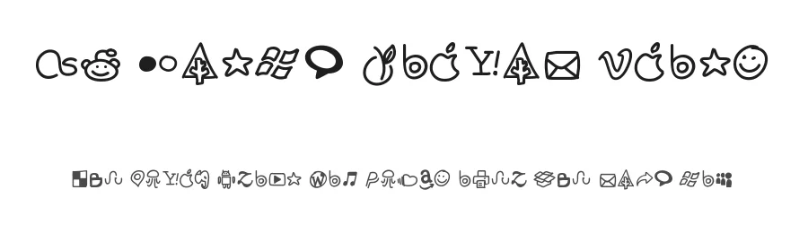 PW Handy Social Icons by Peax Webdesign — Dingbats Font