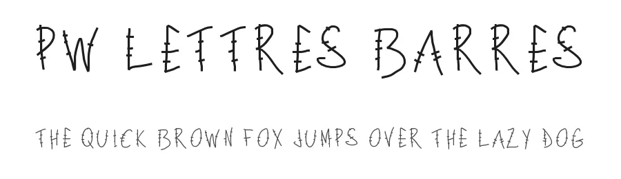 PW Lettres barres