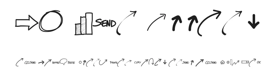 PW New Arrows by Peax Webdesign — Dingbats Font