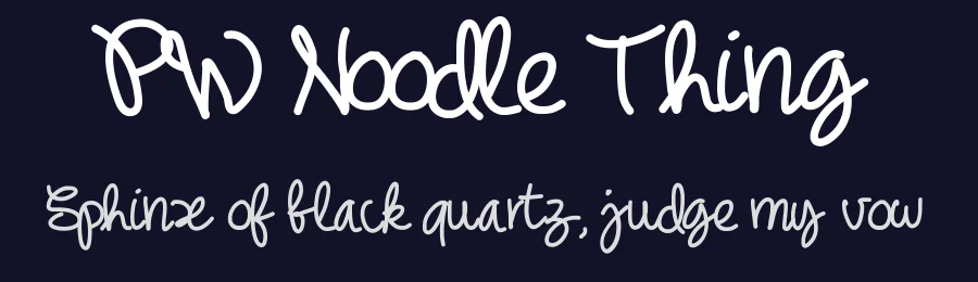 PW Noodle Thing by Peax Webdesign — Script Handwritten Font — thumbnail 2