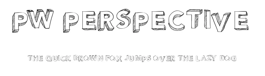 PW Perspective by Peax Webdesign — Decorative Font