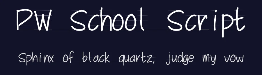 PW School Script by Peax Webdesign — Script Handwritten Font — thumbnail 2