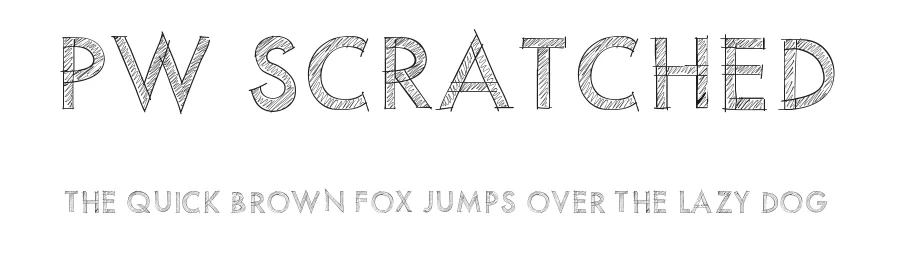 PW Scratched by Peax Webdesign — Decorative Font
