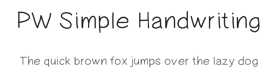 PW Simple Handwriting
