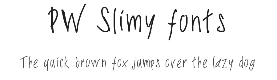 PW Slimy fonts