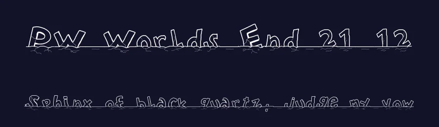 PW Worlds End 21 12 by Peax Webdesign — Decorative Font — thumbnail 2