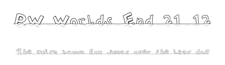 PW Worlds End 21 12 by Peax Webdesign — Decorative Font