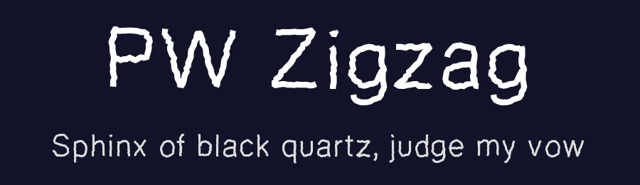 PW Zigzag by Peax Webdesign — Decorative Font — thumbnail 2