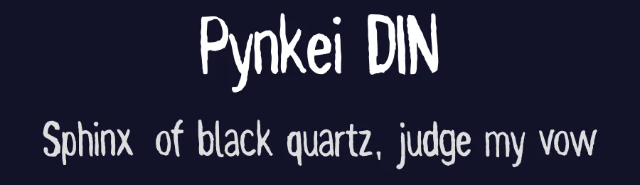 Pynkei DIN by Marko Maljkovic — Decorative Font — thumbnail 2