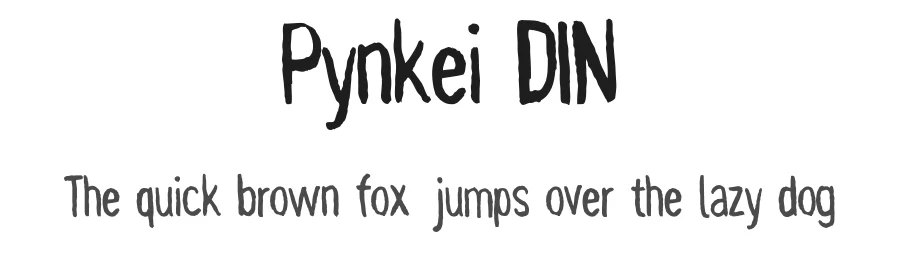Pynkei DIN by Marko Maljkovic — Decorative Font