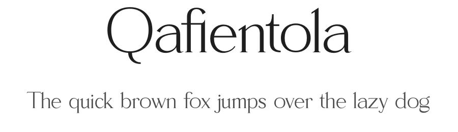 Qafientola by Storytype Studio — Serif Font