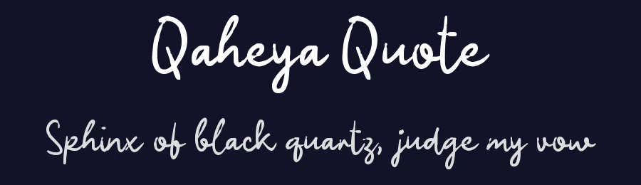 Qaheya Quote by wepfont.com — Script Handwritten Font — thumbnail 2