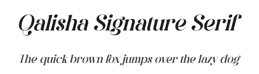 Qalisha Signature Serif
