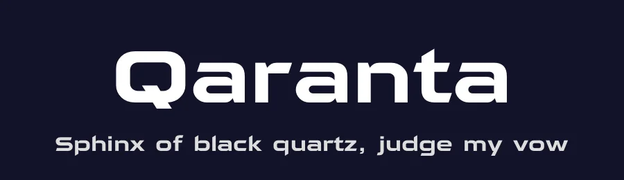 Qaranta by Steve Gardner — Display Font — thumbnail 2