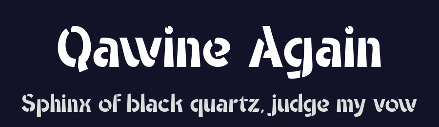 Qawine Again by Alit Design — Decorative Font — thumbnail 2