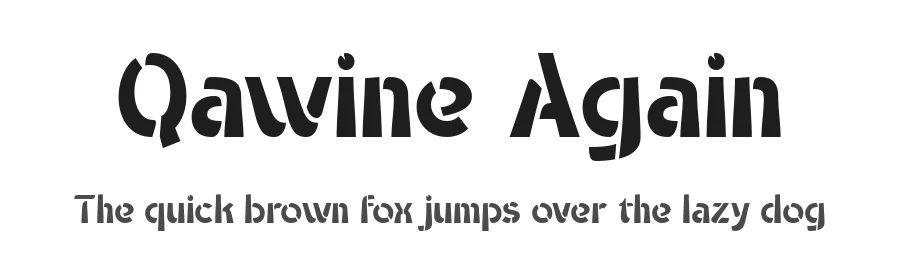 Qawine Again by Alit Design — Decorative Font