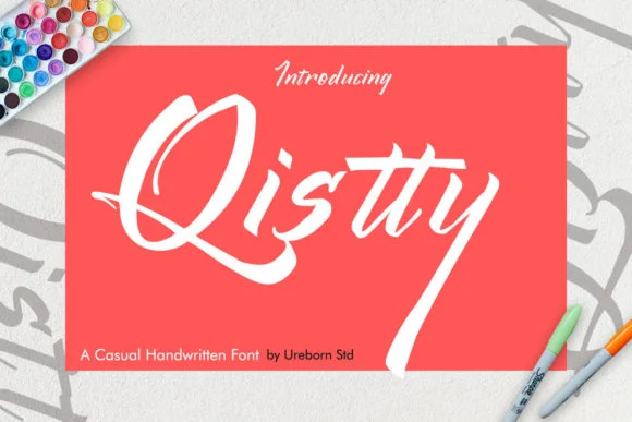 Qistty Font by saxofontid — Script Handwritten Font
