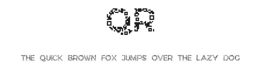 QR by Christopher Goggs — Dingbats Font