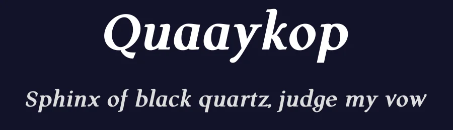 Quaaykop by Tup Wanders — Serif Font — thumbnail 2