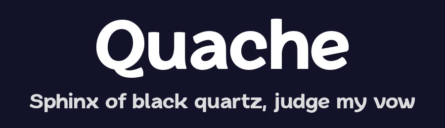 Quache by Måns Grebäck — Sans Serif Font — thumbnail 2