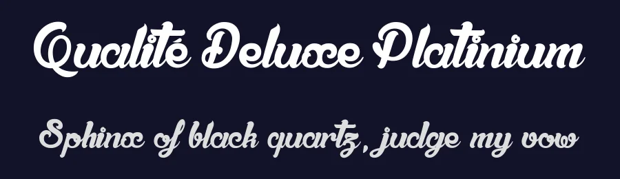 Qualité Deluxe Platinium by dcoxy - Greg Medina — Script Handwritten Font — thumbnail 2