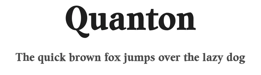 Quanton by Måns Grebäck — Serif Font