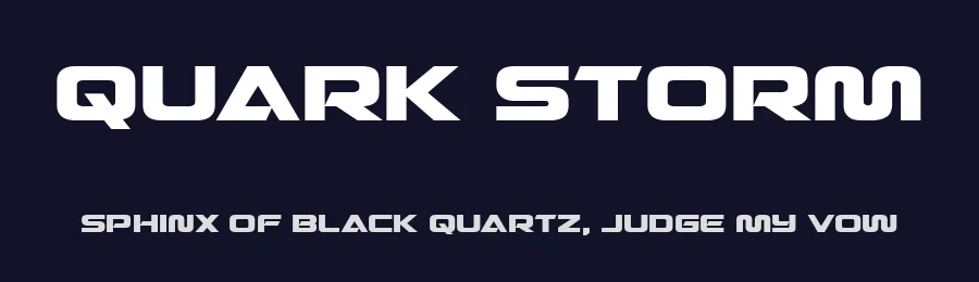 Quark Storm by Iconian Fonts — Display Font — thumbnail 2