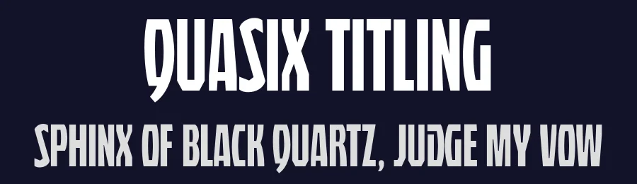 Quasix Titling by Typodermic Fonts — Decorative Font — thumbnail 2