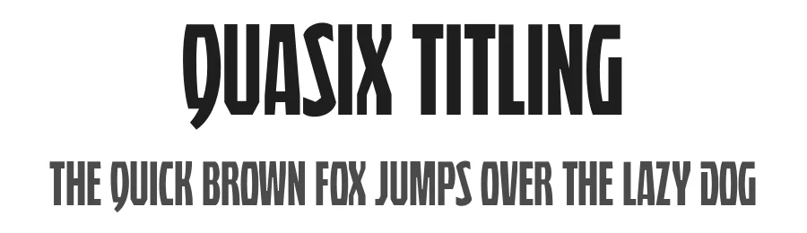 Quasix Titling by Typodermic Fonts — Decorative Font