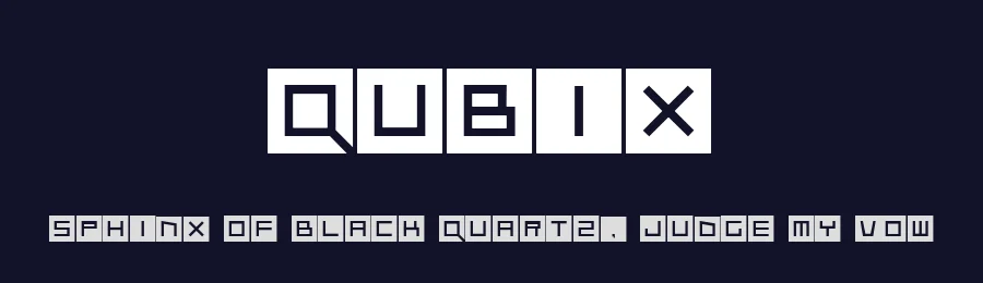 Qubix by FR Design — Display Font — thumbnail 2