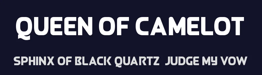 Queen of Camelot by Sharkshock — Sans Serif Font — thumbnail 2