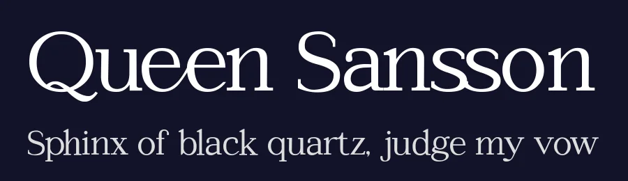 Queen Sansson by zamjump — Serif Font — thumbnail 2