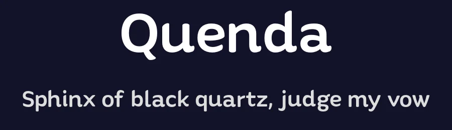 Quenda by Marc Lohner — Sans Serif Font — thumbnail 2