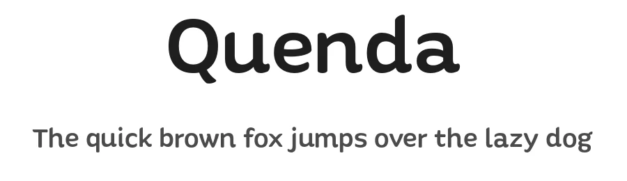 Quenda by Marc Lohner — Sans Serif Font