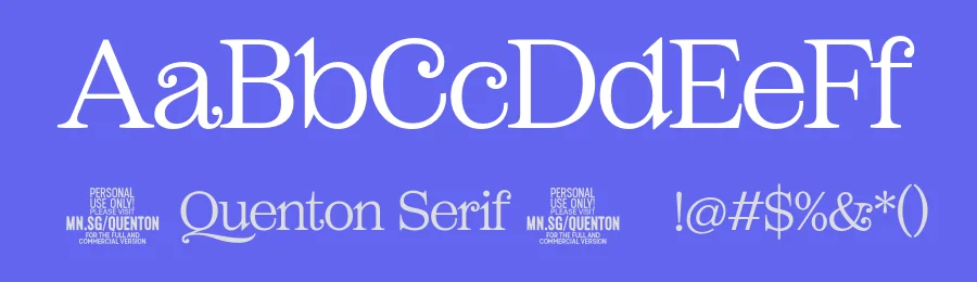 Quenton Serif by Måns Grebäck — Serif Font — thumbnail 3