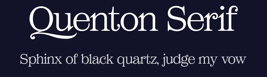 Quenton Serif by Måns Grebäck — Serif Font — thumbnail 2