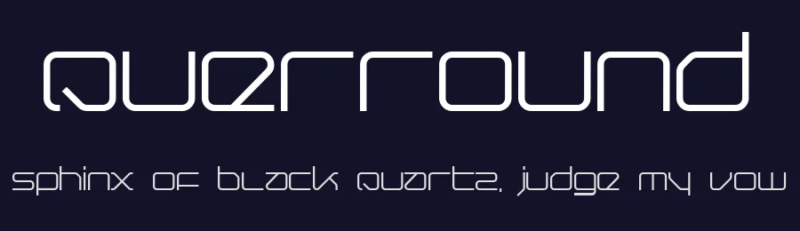 QuerRound by onezero — Display Font — thumbnail 2