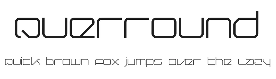 QuerRound by onezero — Display Font