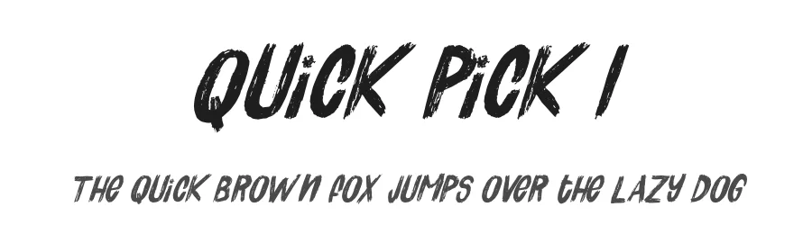 Quick Pick I