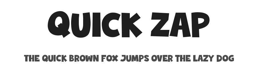 Quick Zap by Tokopress β Decorative Font