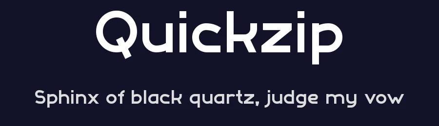 Quickzip by Idebareng — Sans Serif Font — thumbnail 2