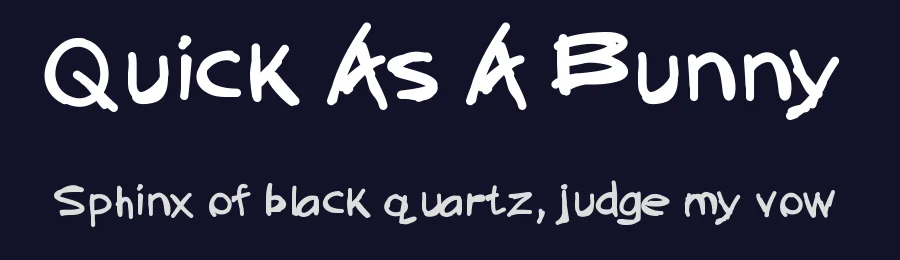 Quick As A Bunny by Lake Effect Doll Rescue — Decorative Font — thumbnail 2