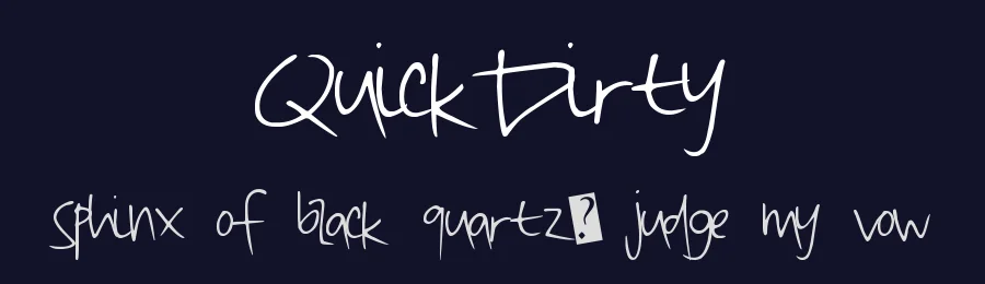 QuickDirty by Xerographer Fonts — Script Handwritten Font — thumbnail 2