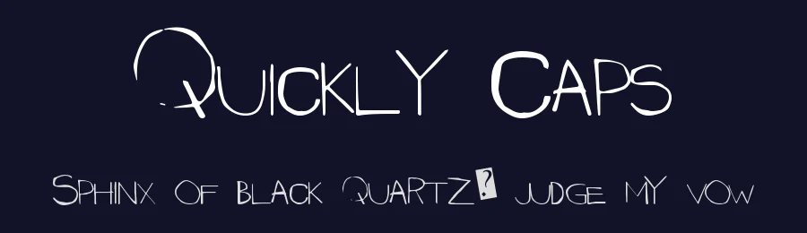 Quickly Caps by Xerographer Fonts — Script Handwritten Font — thumbnail 2